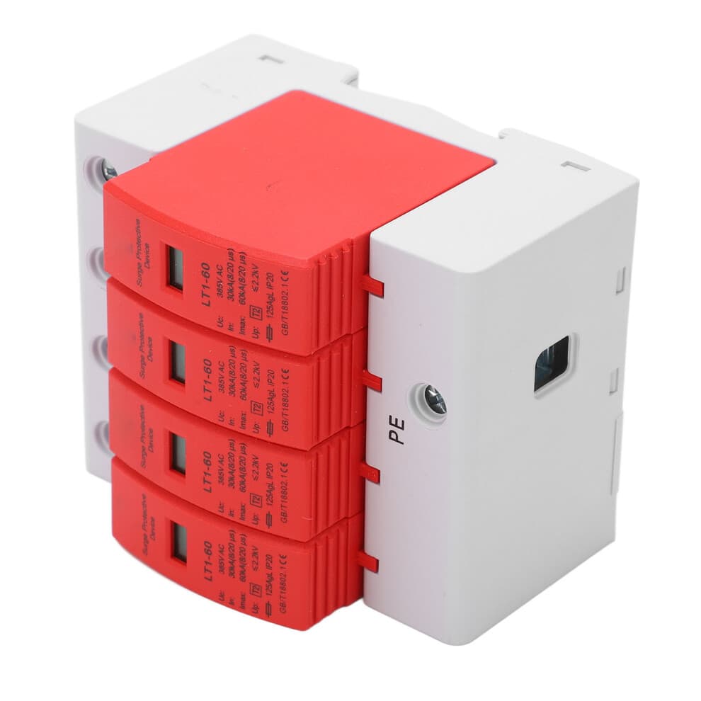 4P Surge Protective Device Flame Retardant Housing Easy Installation Arrester Device AC385V 30kA to 60kA