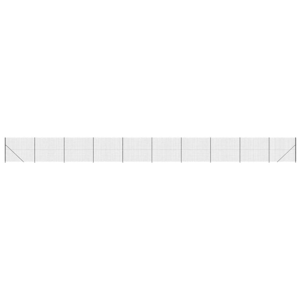(anthracite, 2.2 x 25 m) vidaXL Wire Mesh Fence Garden Wire Fencing Mesh with Flange Anthracite 2x25 m