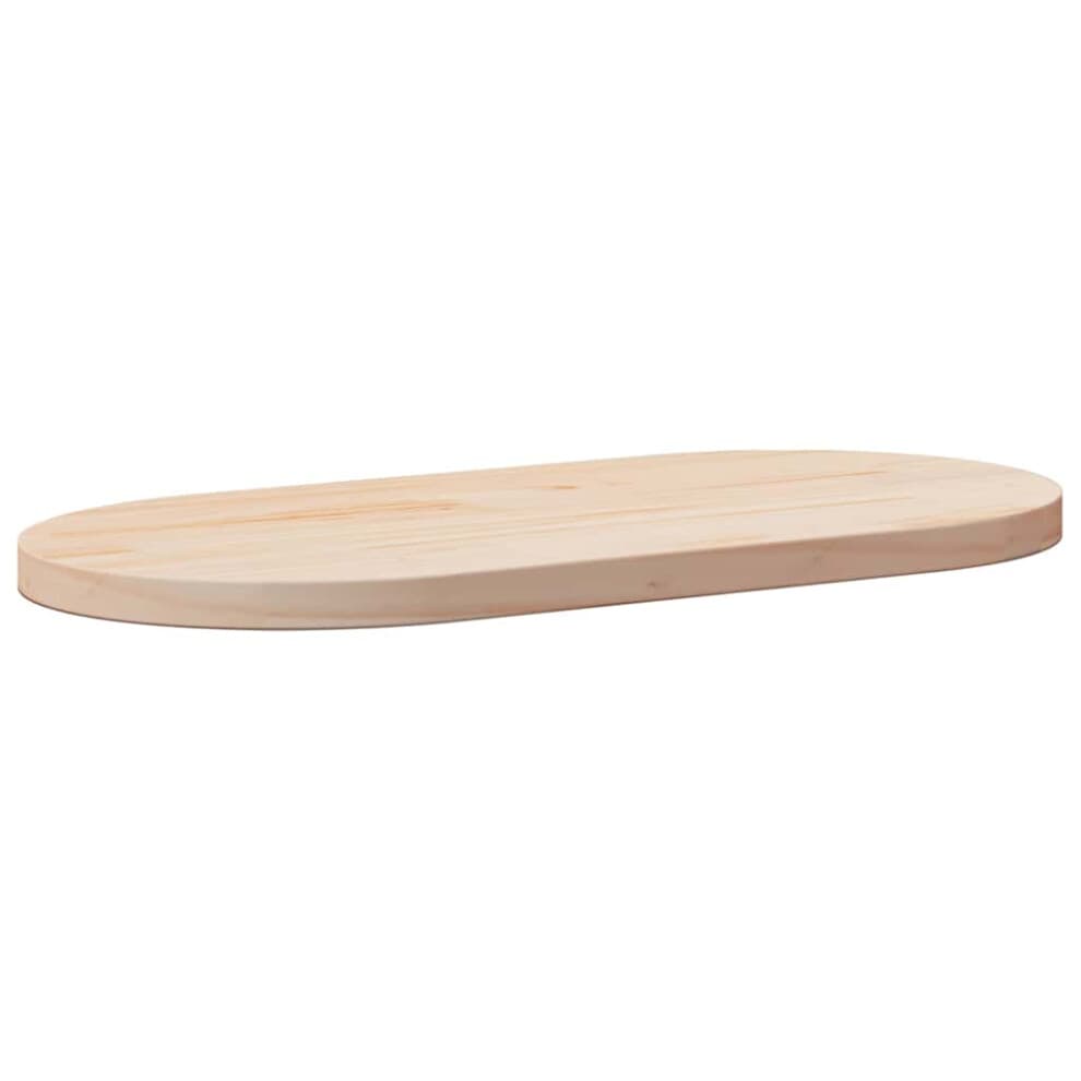 (brown, 80 x 40 x 2.5 cm) vidaXL Table Top Desk Top Wooden Dining Table Top White Solid Wood Pine Oval