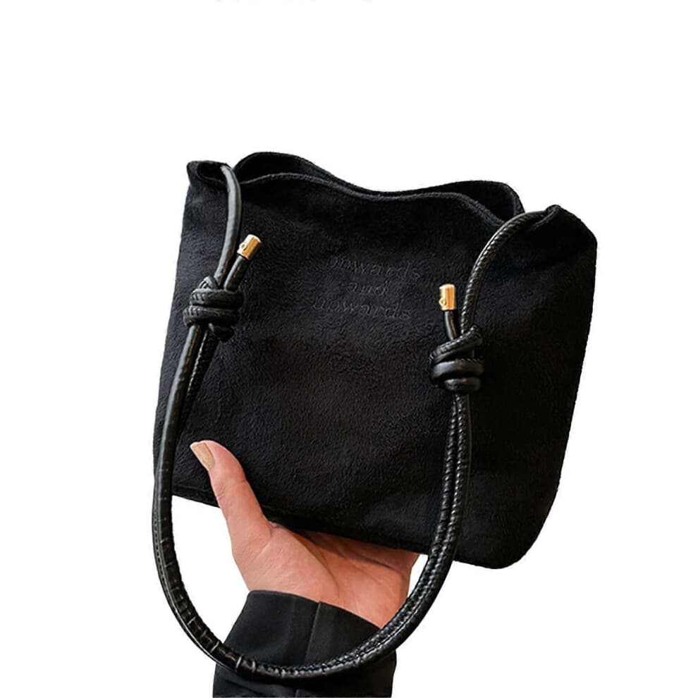 (Red brown, One size) Solid Color Shoulder Bag for Women Crossbody Bag Multifunctional Handbag Student Book Bag Large Capacity Messenger Bag  Black