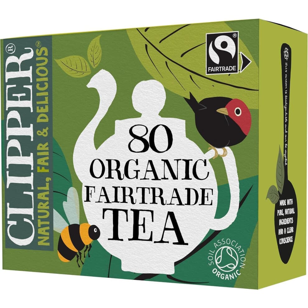 Clipper Organic Everyday Teabags, Black Tea Bags, Natural, Unbleached, Plant-Based Biodegradable & Sustainable Teabags, Eco Conscious & Non GM Tea