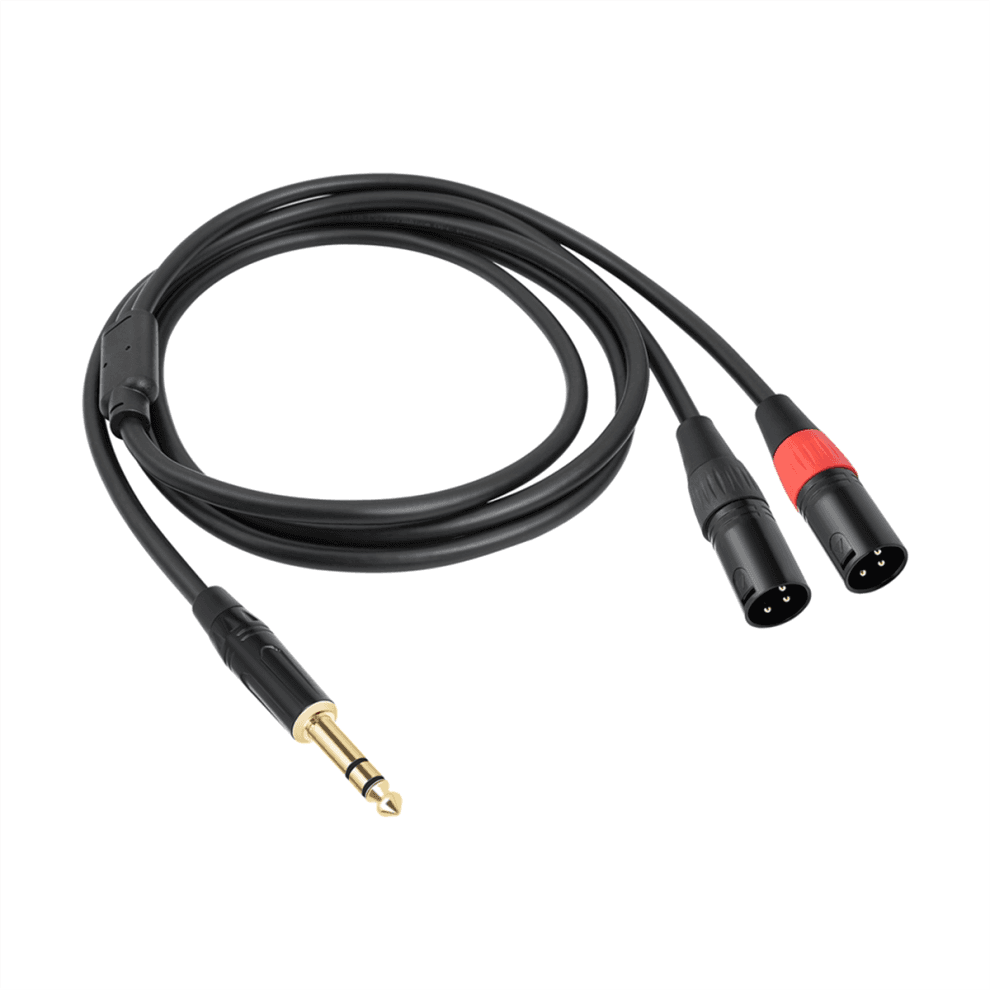 Jack 6.35mm 1/4 TRS Stereo to Dual XLR Male Audio Cable 300cm