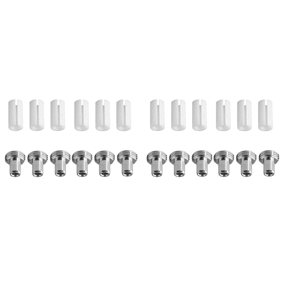 6Pcs Ceramic Tube and 6Pcs Metal Head for Visual Fault Locator