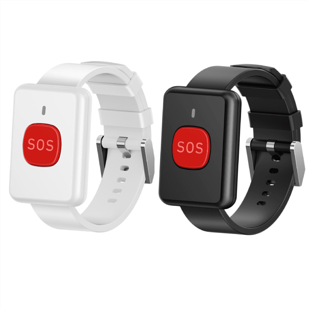 Elderly Pager for Living Alone, One-Button Emergency Alarm Remote the Elderly, Watch-Style Wireless Button SOS