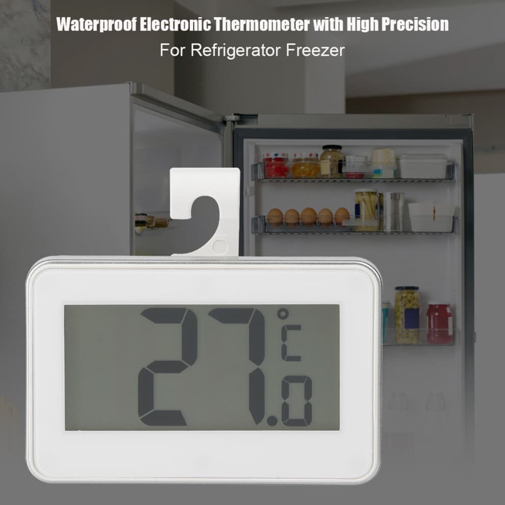 Waterproof Digital Thermometer for Fridge High Precision White