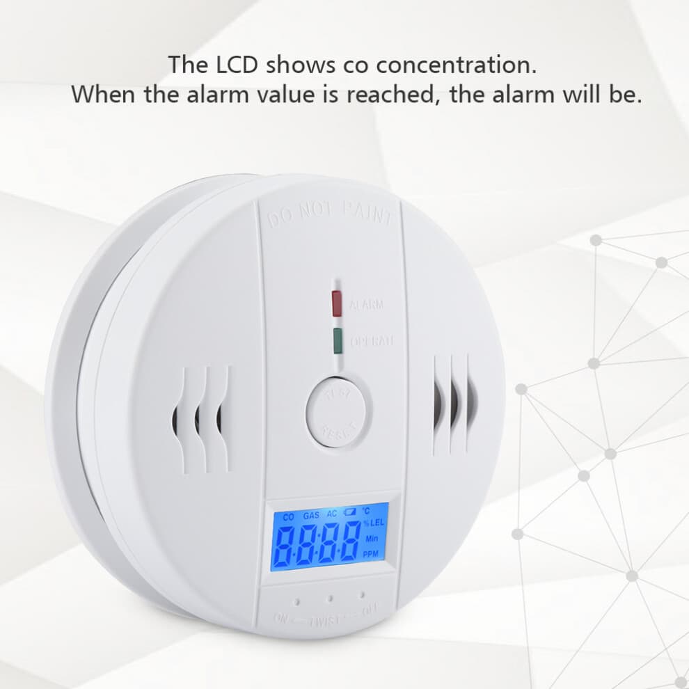 High Accuracy CO Alarm Monitor with LED & Loud 85dB Buzzer Output