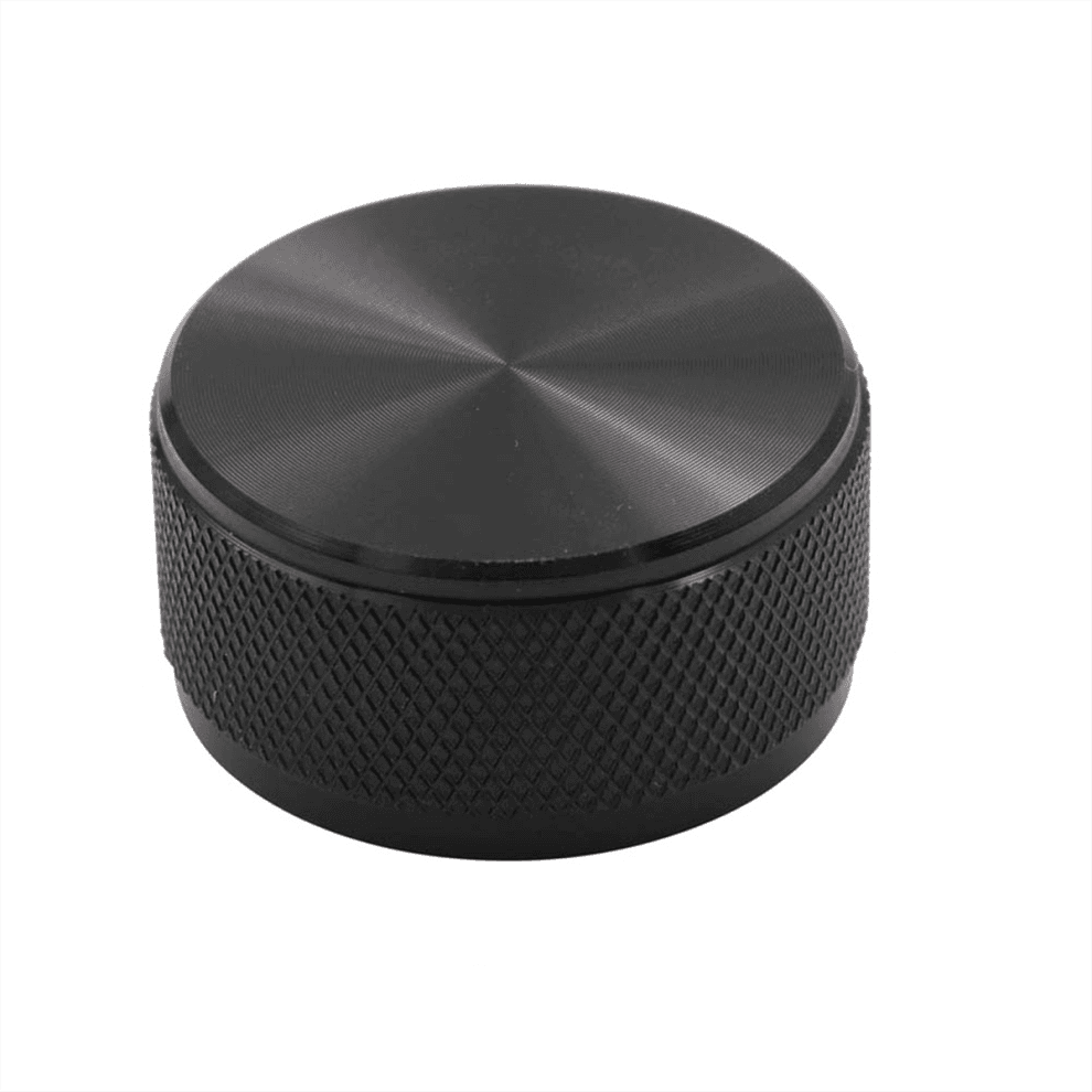 34x17mm CNC Aluminum Knob for Audio Amplifier, Speaker, , CD, Turntable Potentiometer High Precision Control Black