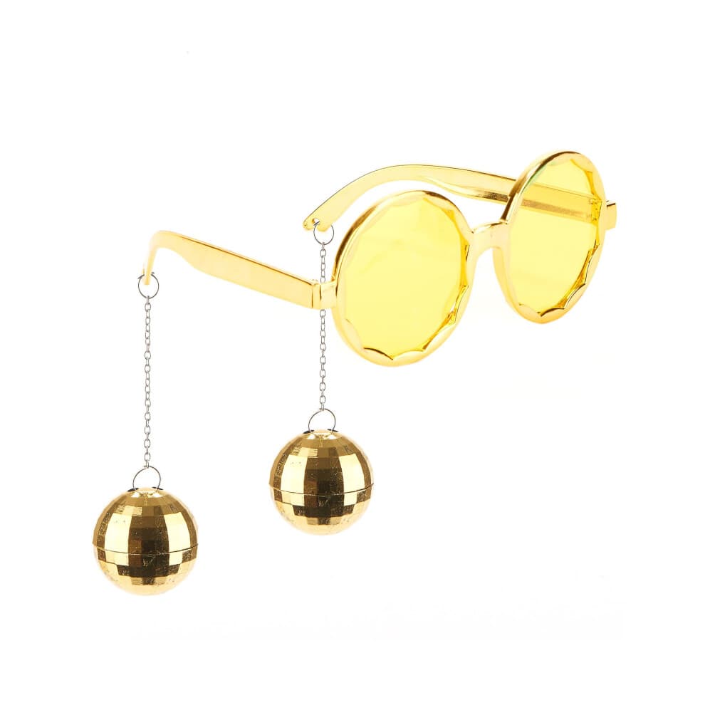 Adult gold disco glasses