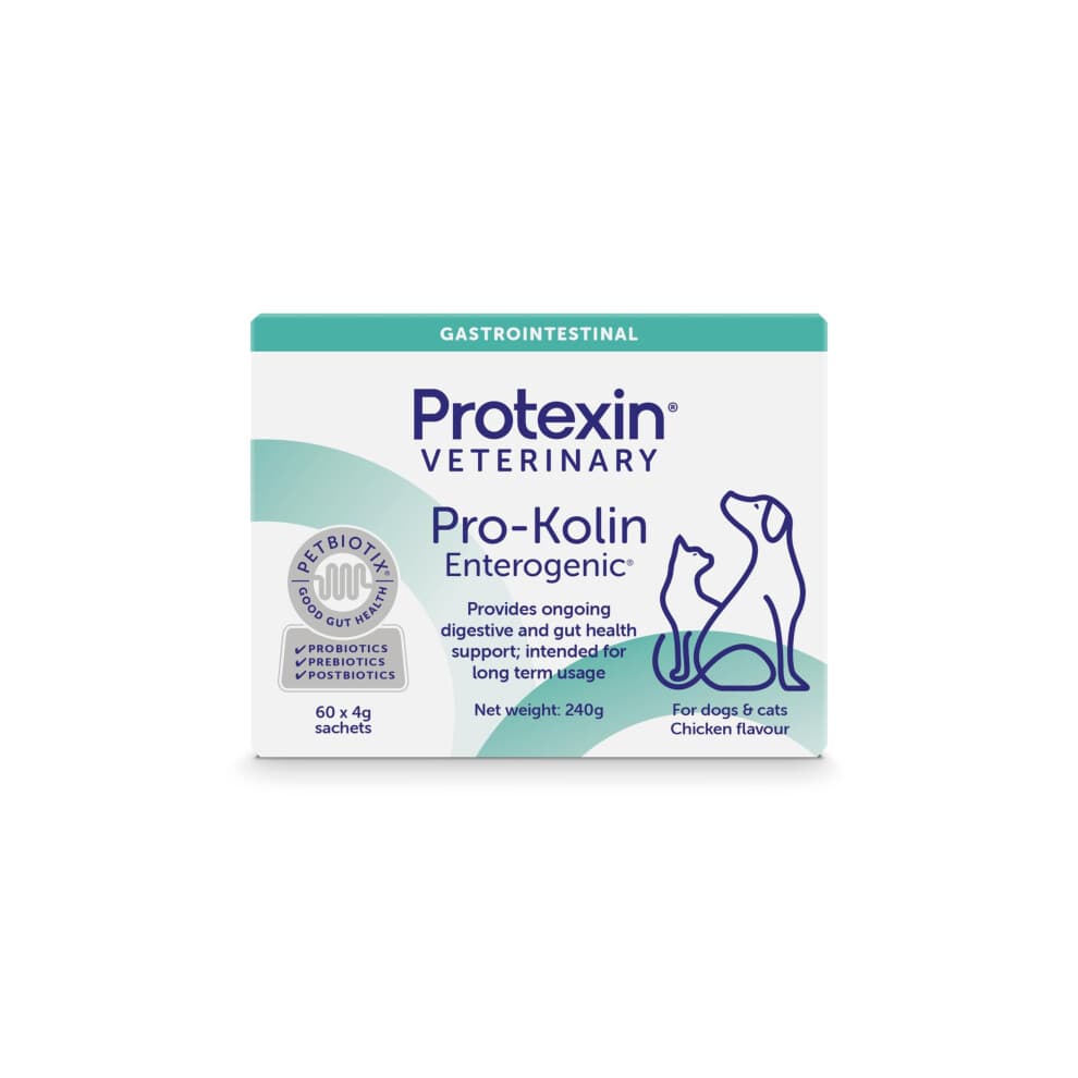 Protexin Veterinary Pro-Kolin Enterogenic | Prebiotic, Probiotic and Postbiotic | Daily Gut Health Support for Dogs and Cats | Tasty Chicken Flavour |