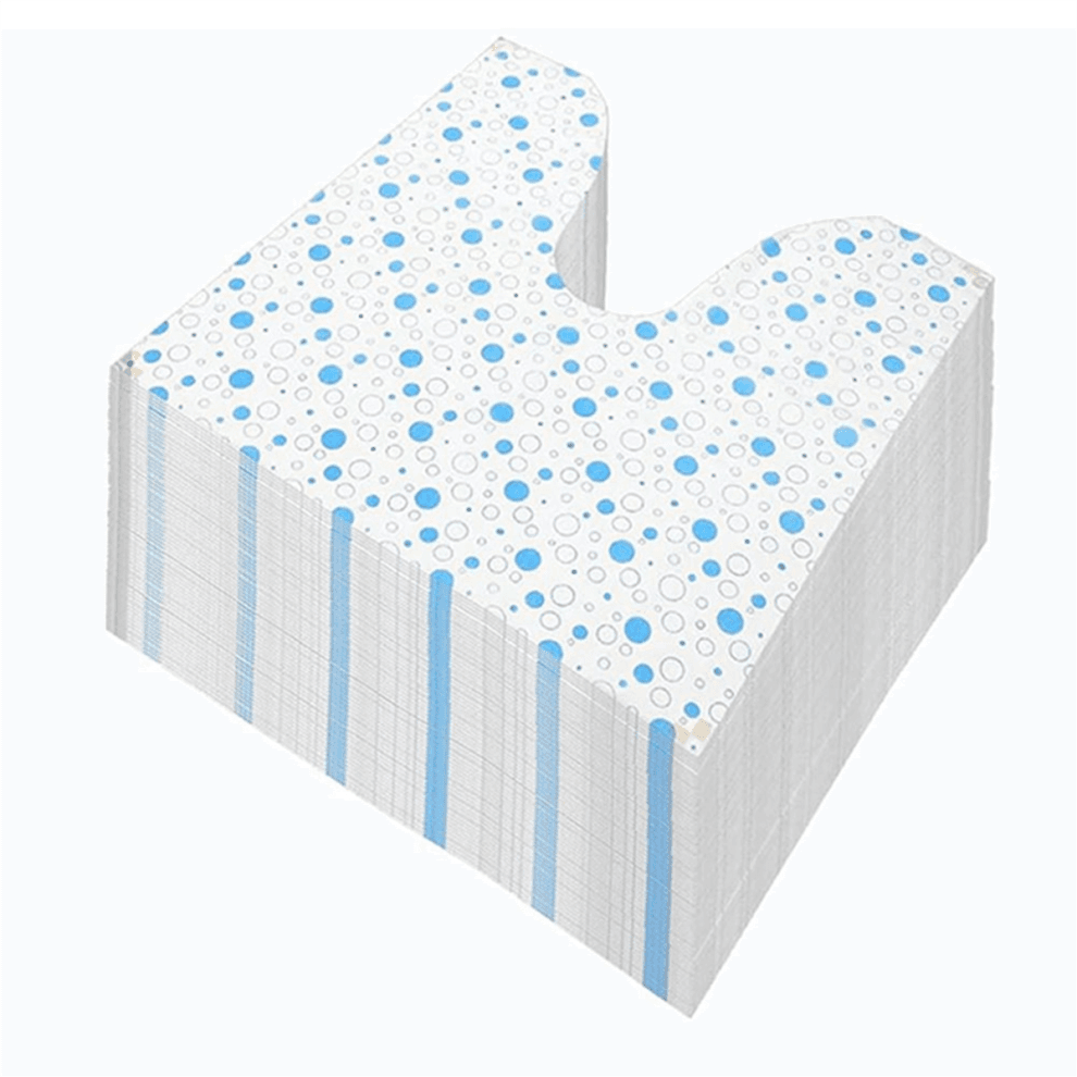 50 Pack Disposable Toilet Mats Floor Protector From Urine U-Shape Training Rug Waterproof Non-Slip