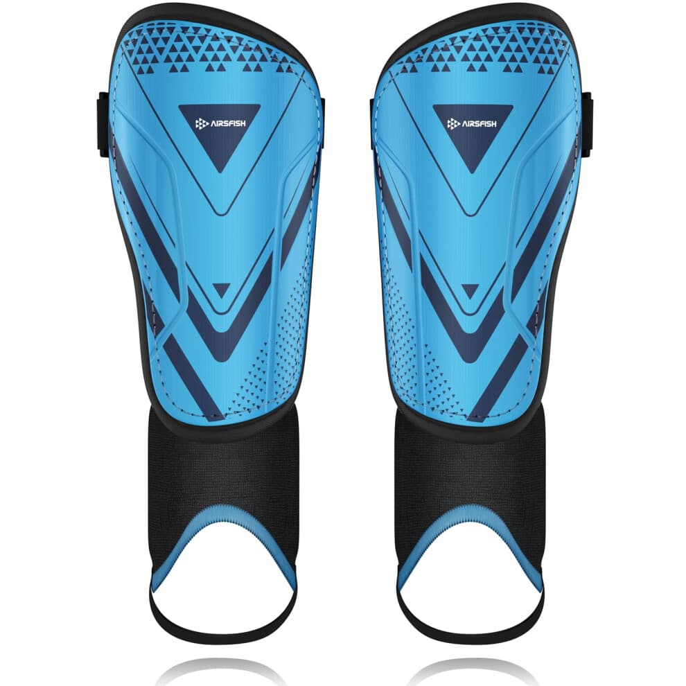 AirsFish Shin Pads Boys CE Certified Kids Shin Pads with Ankle Protection,High Strength Shin pads,Breathable Non Slip Extended Adjustable