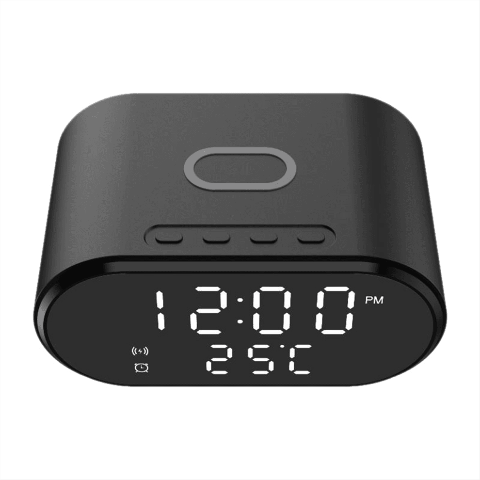 15W multifunctional wireless charger clock alarm temperature display