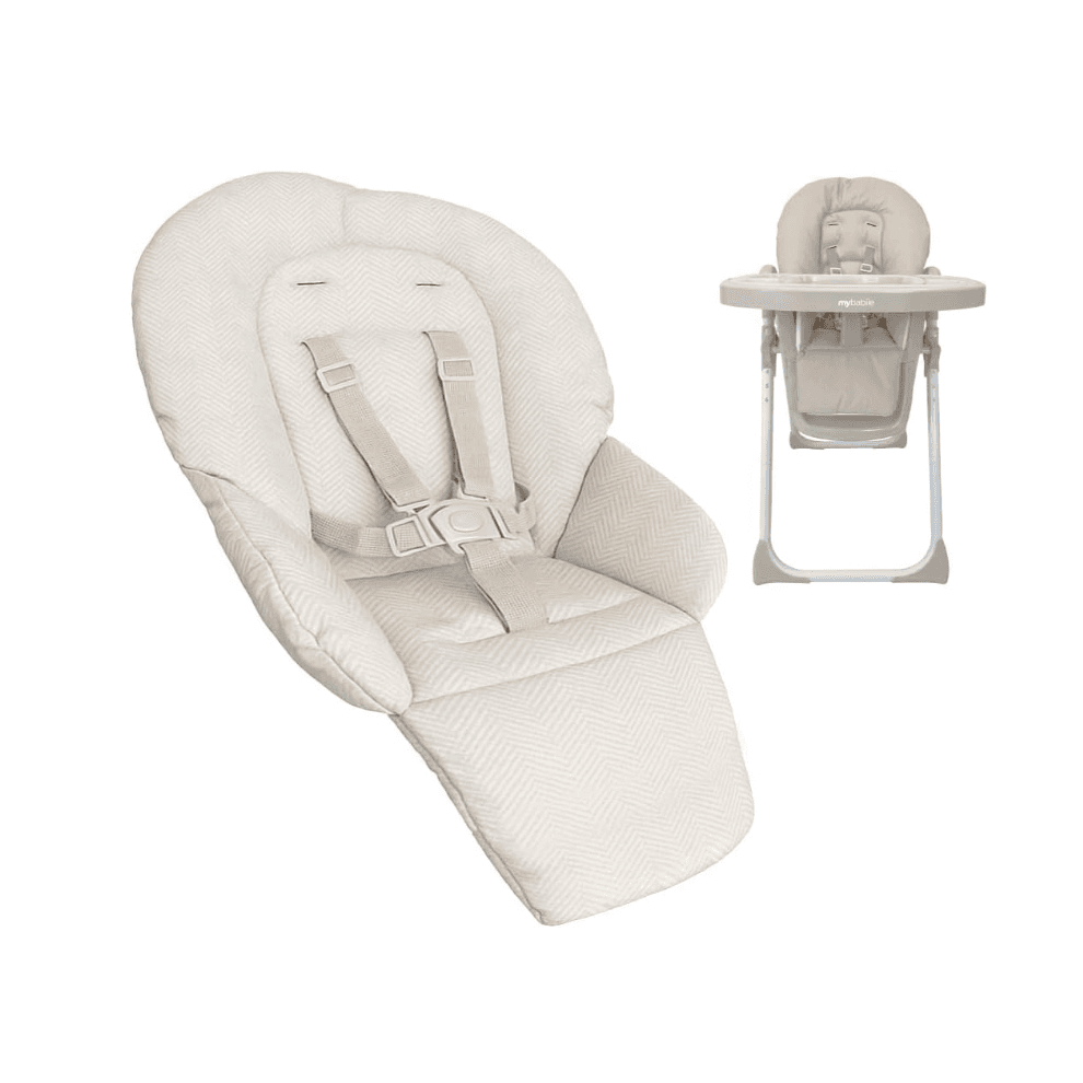 My Babiie MBHC8 Premium Highchair Seat Cover - Oatmeal Herringbone