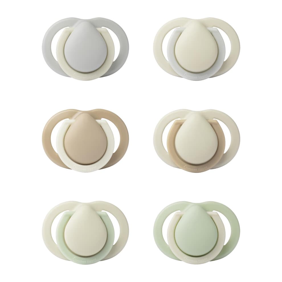 Tommee Tippee Newborn Soothers, 0-2 Months, Muted Colours, M