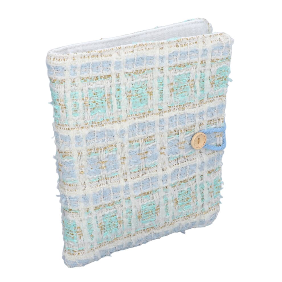 160-Pocket Photo Album for 3-Inch Pics Cloth Binder Blue Cover