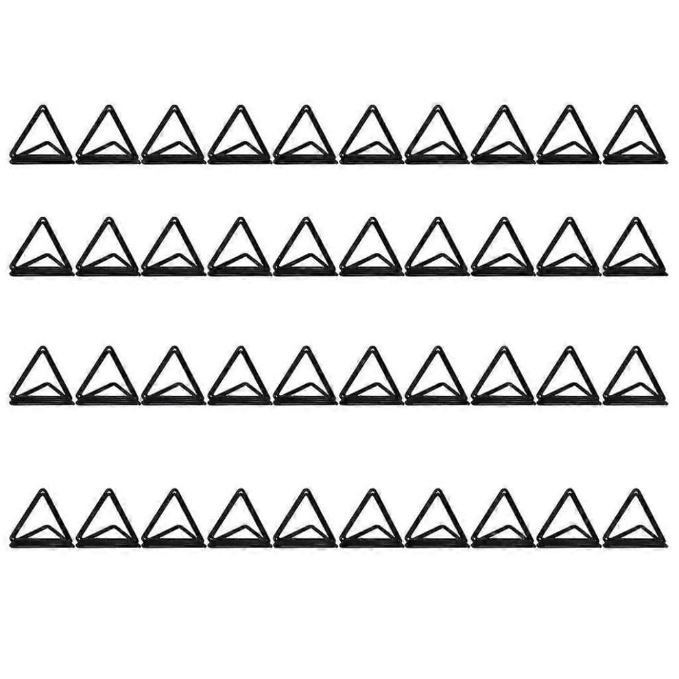 (Black) 50 Pcs Triangle Table Number Holders Place Card Holders Wedding Party Decoration