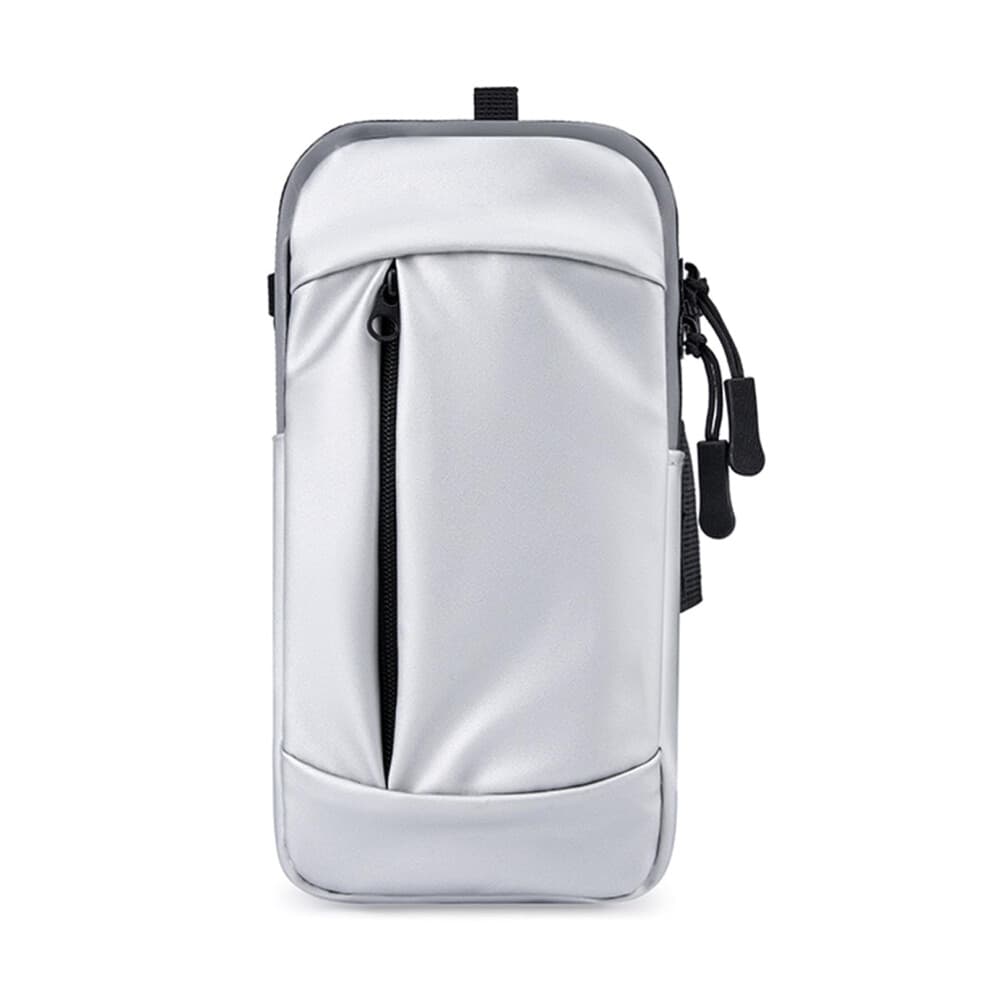 Running Phone Purse Sport Armband Bag For Running And Gym Jogging Arm Bag Silver Color Phone Pouches