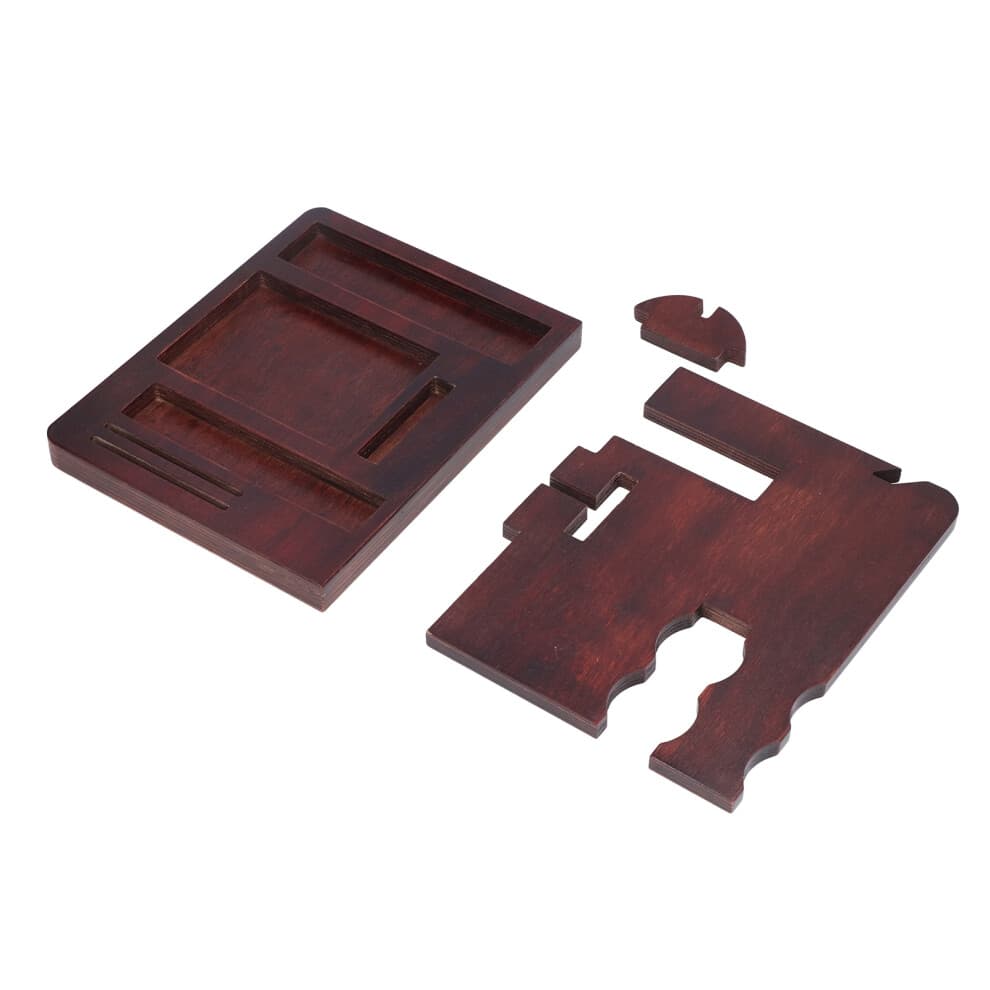Desktop Wooden Phone Watch Glasses Key Holder