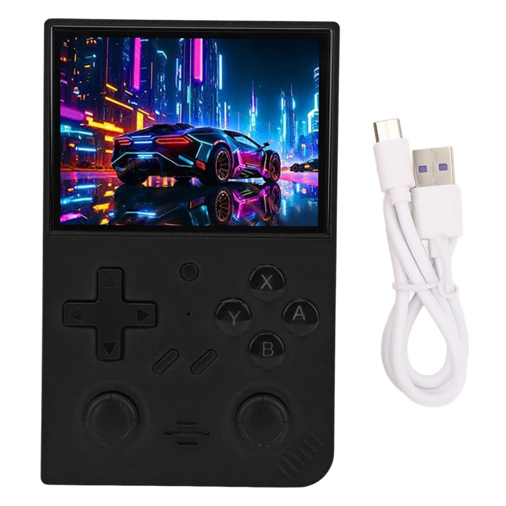 (Violet 64G More Than 10000 Games) Handheld Game Console 3.5in IPS LCD 4 Core 1.5GHz 64G 10000+ Games