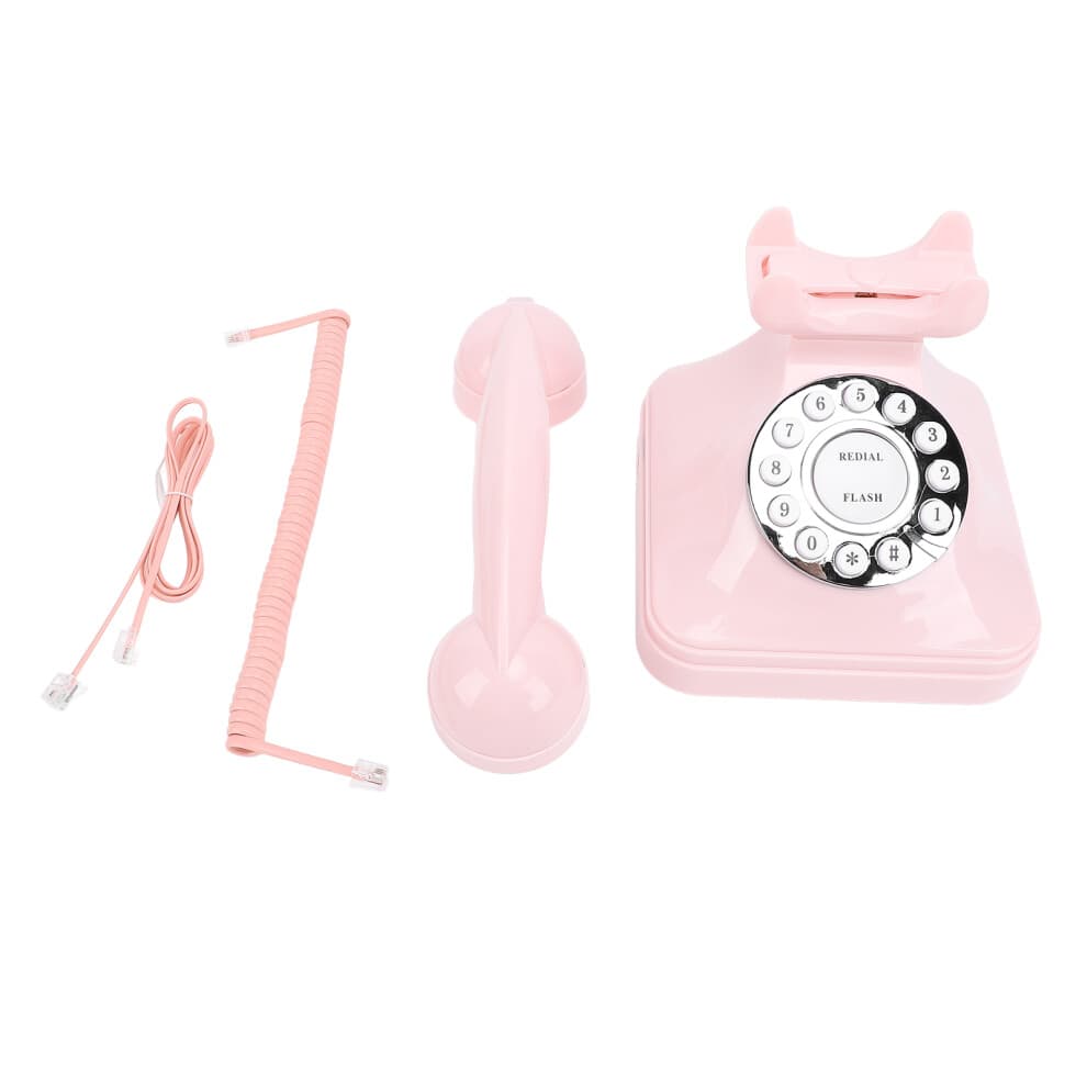 Retro Rotary Dial Phone Clear Voice Number Storage Corded
