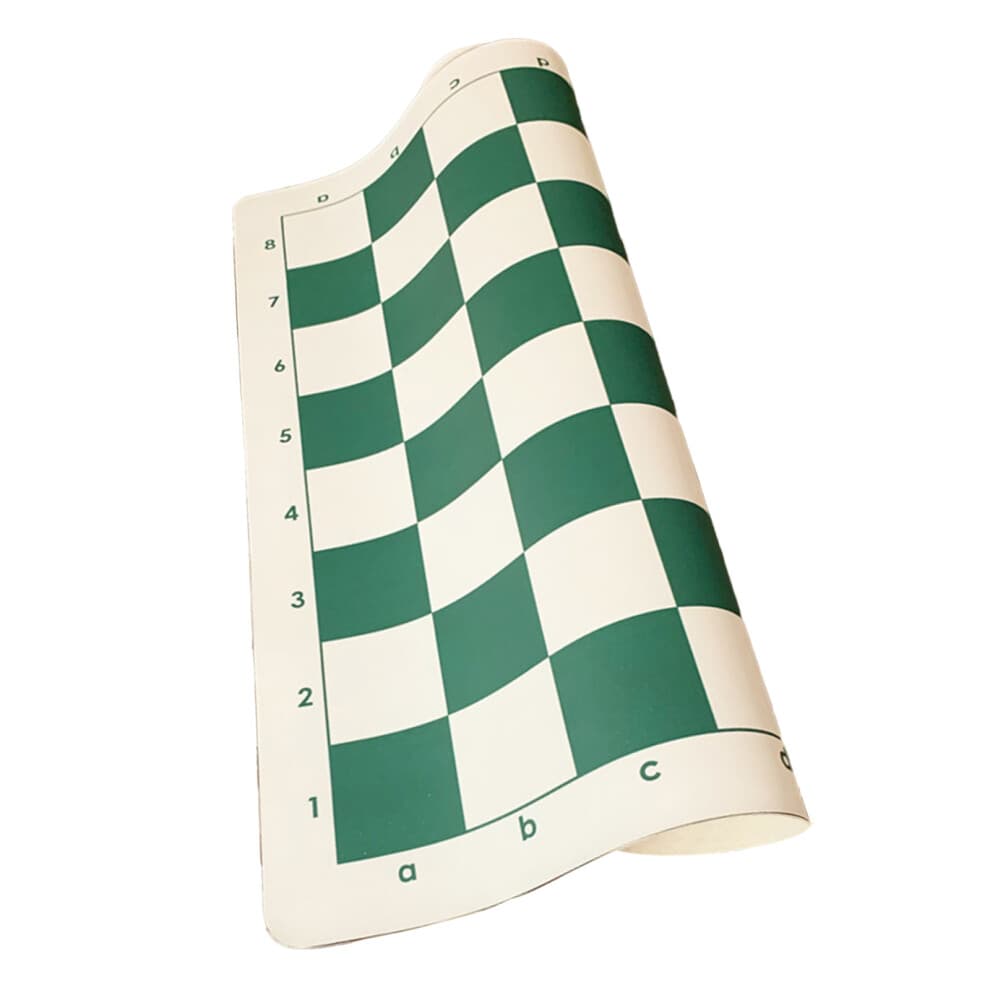 Roll-up Leather Chess Board Lightweight-Green White Small