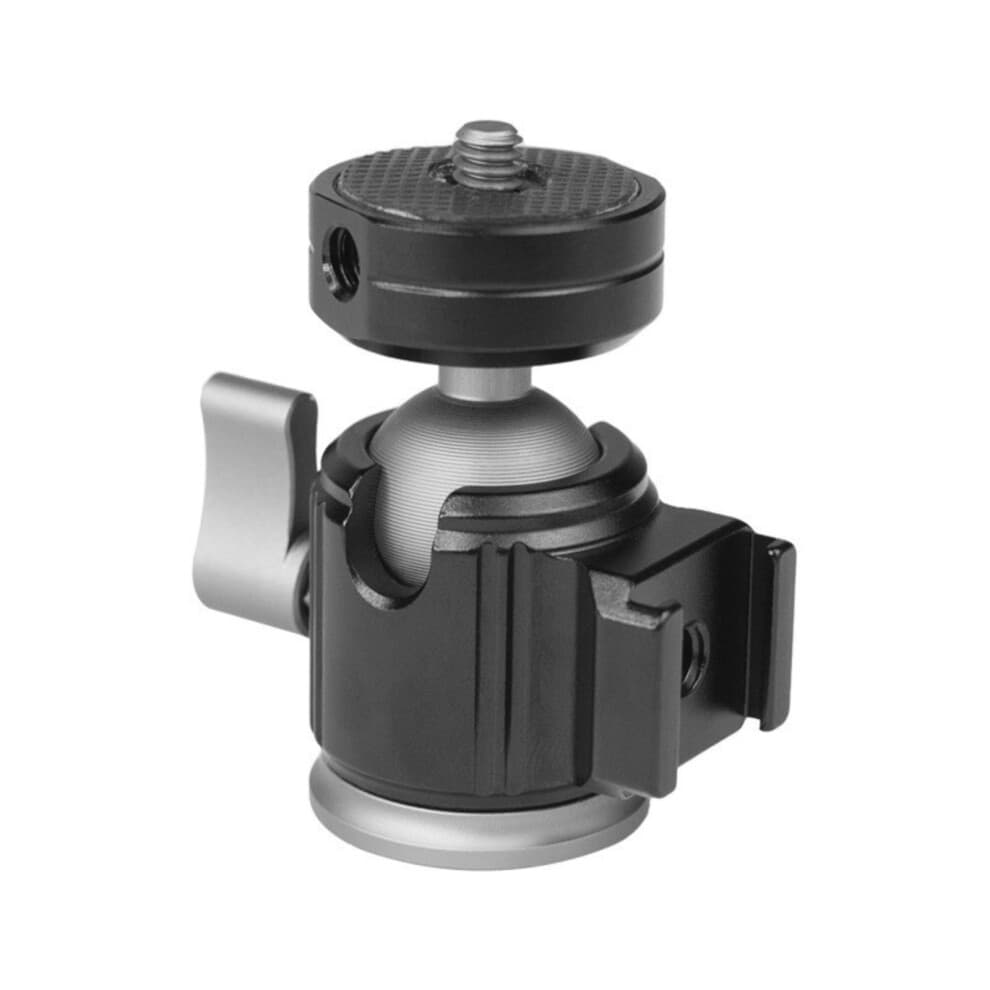 Tripod Balls Head 360 Degree Panoramic For 1/4-Inch Tripod Double Cold Shoe For Camera Monopods Max Load 3kg