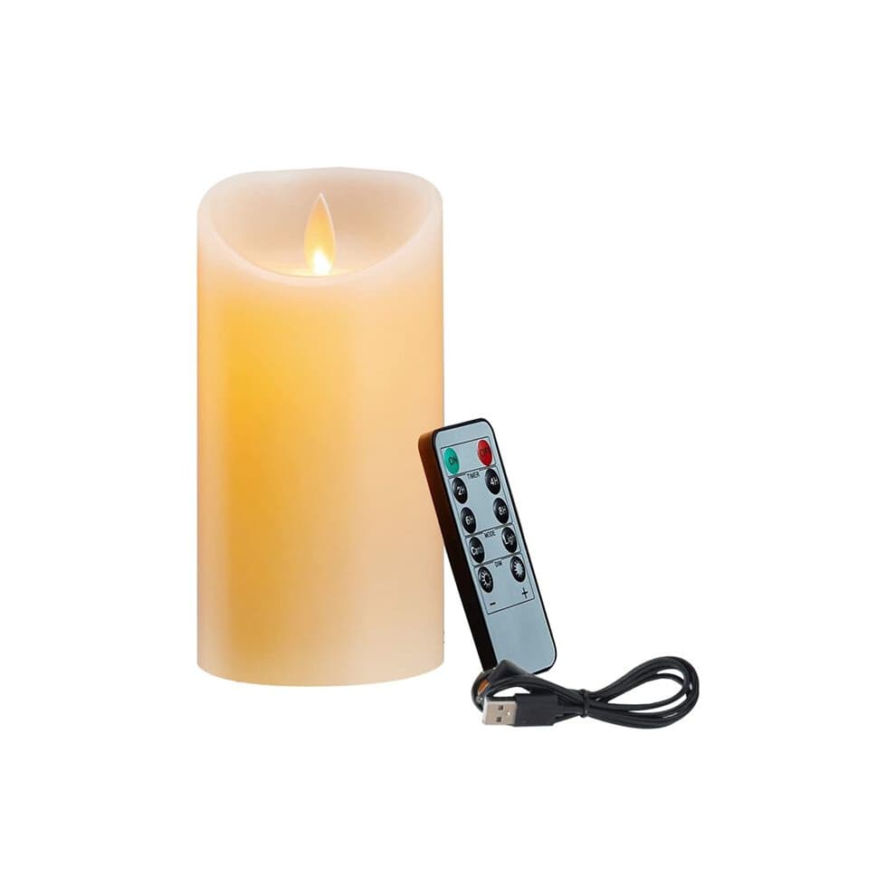 LED Candles, Flickering Flameless Candles, Rechargeable Candle,12.5cm