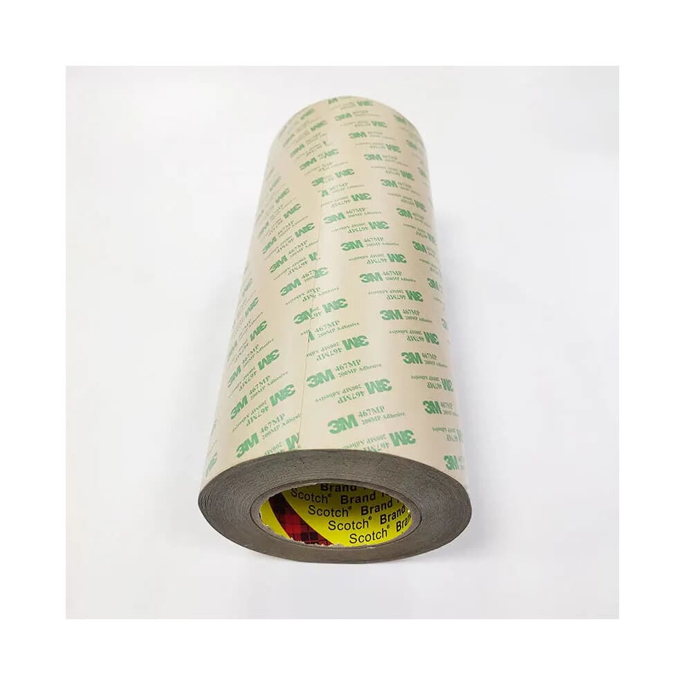 Clear Double-Sided Adhesive Transfer Tape - 12in x 60yd, 0.05mm Thickness, 467MP/200MP