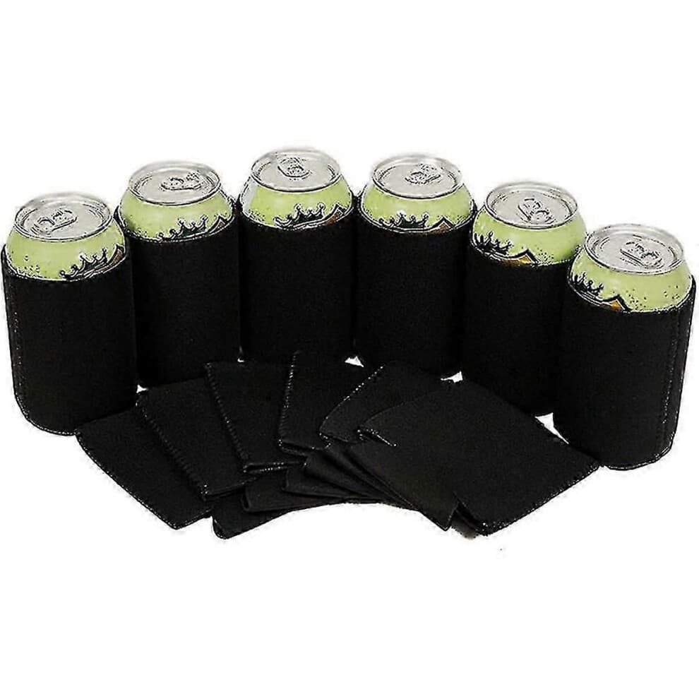 (As show, Green) 6 Pack Blank Beer Can Coolers Sleeves Neoprene Beer Can Cooler Drink Bottle Holder Sleeve