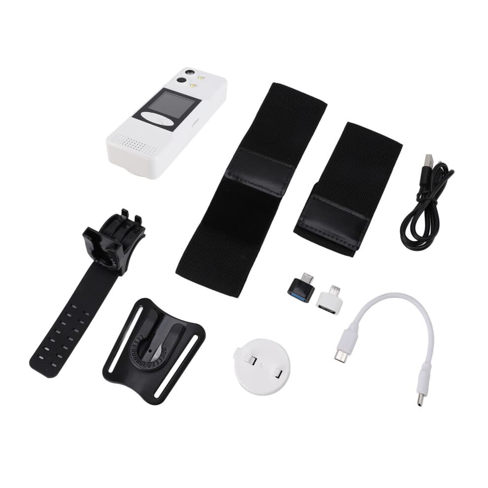 Body Mounted Camera 2K 180 Rotatable Power Bank 1.5" Screen