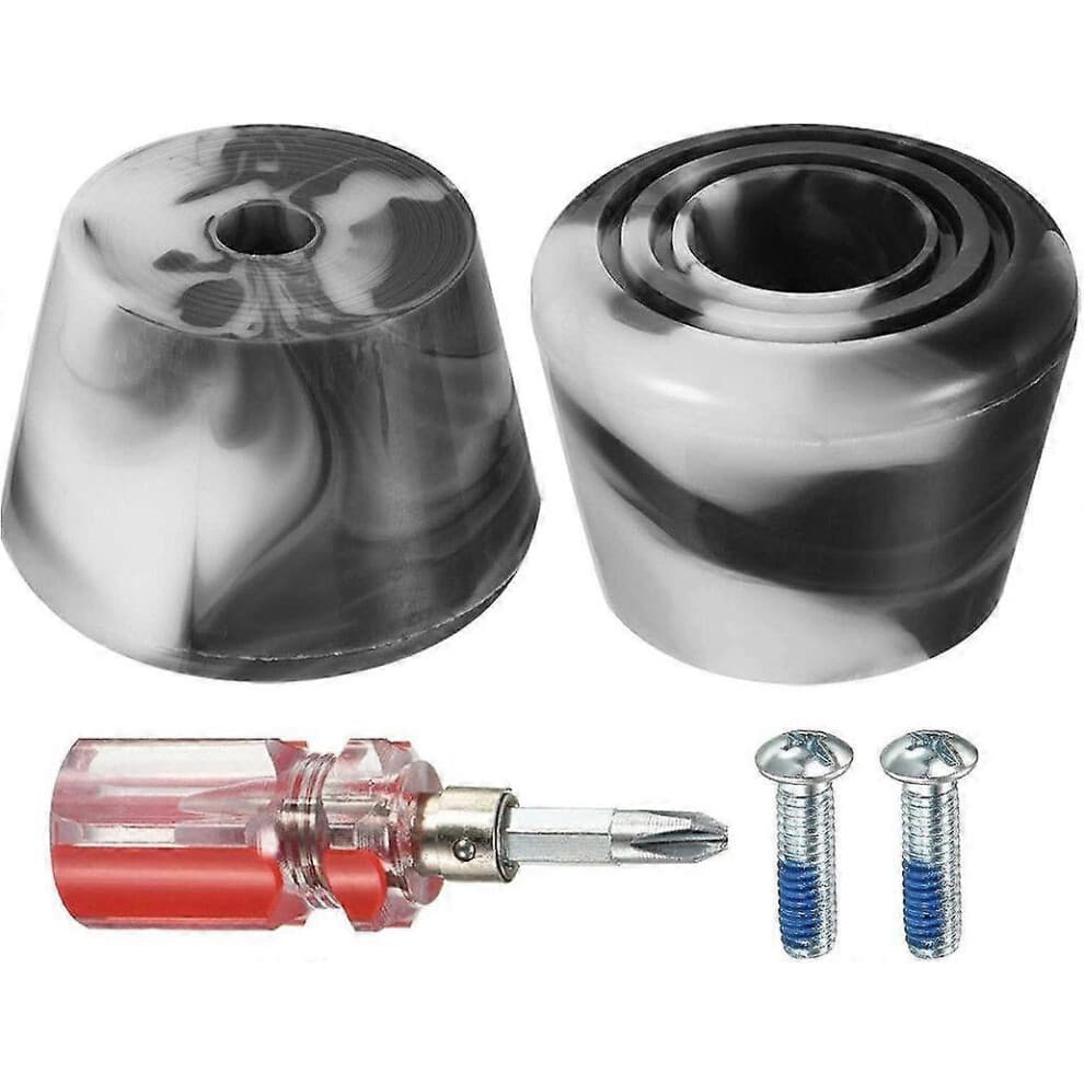 (As show, One size) Roller Skate Stopper - Rubber Brake Block ,Toe Stops, Adjustable with Screwdriver, Black