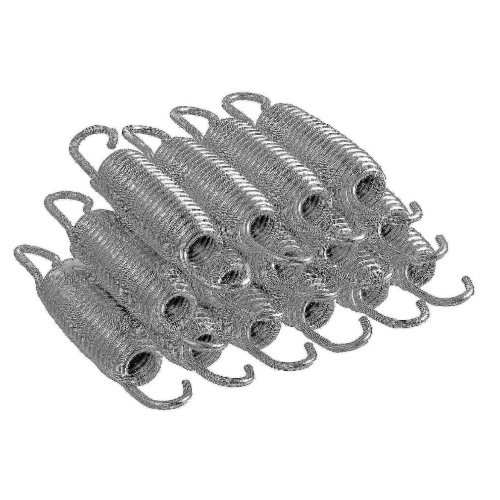 (As show, 16.5 cm - 6.5 inches) Set Of 15 Trampoline Replacement Springs, Heavy-duty Galvanised, Different Sizes