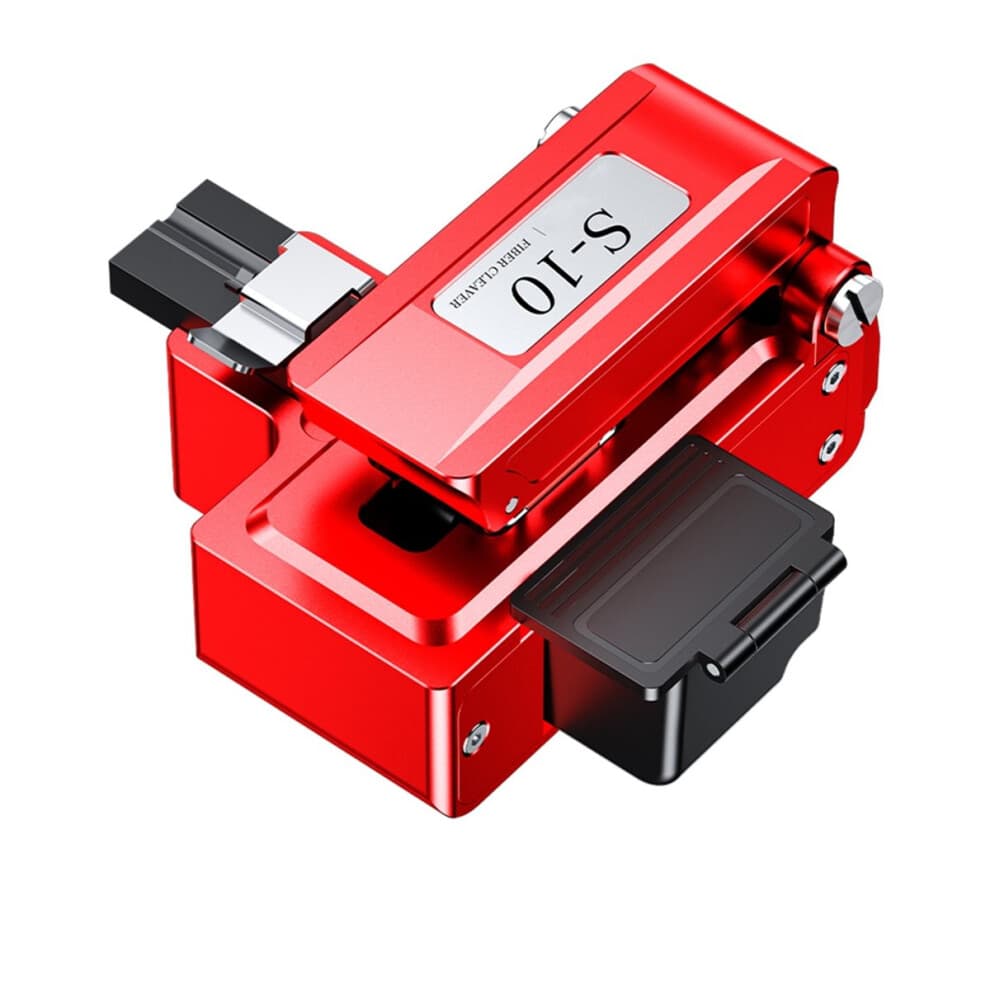 S-10 Fiber Cleaver Hot Melt Cold Weld Fiber Cutting Fiber Optic Cable Cutter Auto Blade Return Fiber Cleaver A