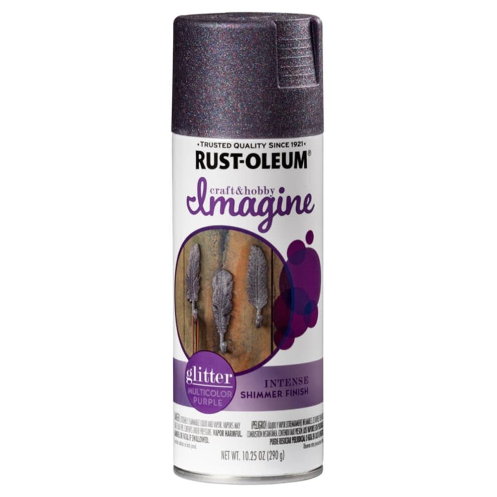 Rust-Oleum Imagine Craft & Hobby Glitter Spray Paint Glitter Multi-Color Purple 10.25 oz.
