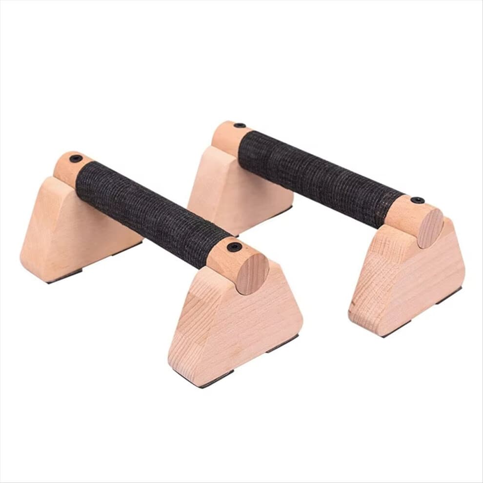 1 Pair Wooden Push Up Bar, for Home Workout Parallettes Bars,Push-Up Stand Exercise Equipment for Men and Women 20CM