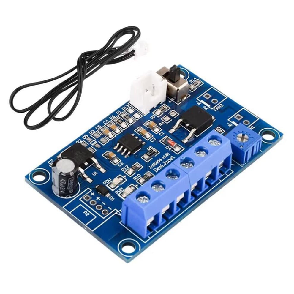 PWM Thermostat Speed Controller Module DC12V/24V 4A Fan Temperature Regulation Intelligent DC Fan Governor