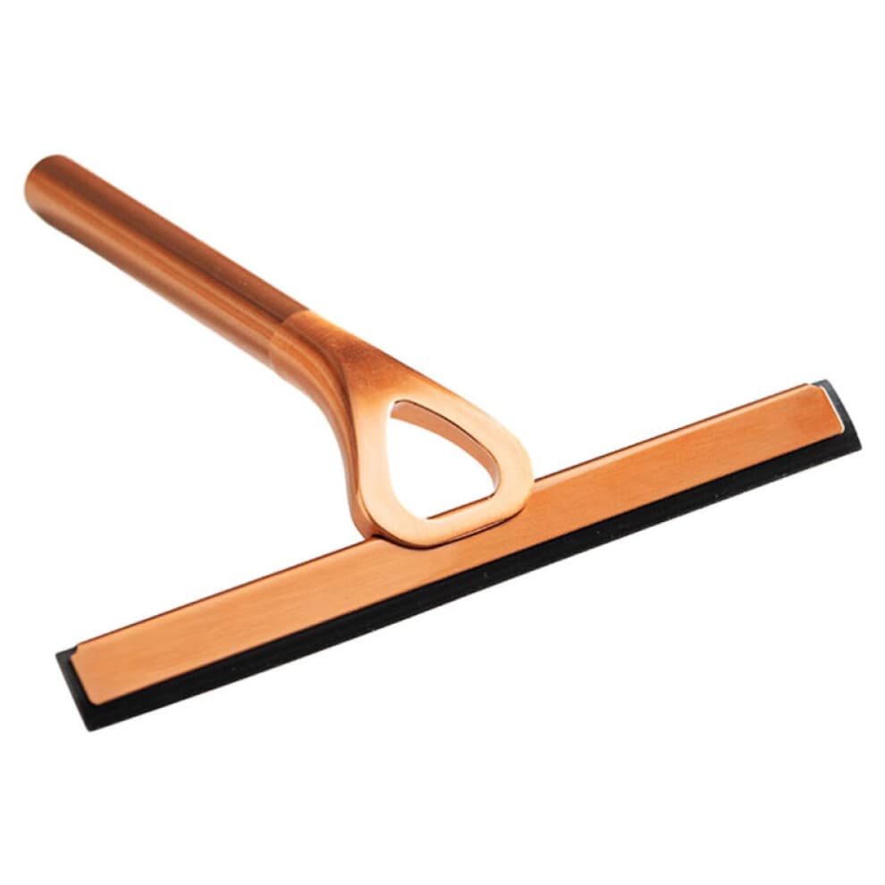 Shower Squeegee Scrubber 304 Stainless Steel Silicon Multifuntional Bathroom Cleaner Wiper for Bathroom Mirror Bronze