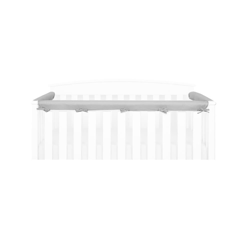 3 in 1 Crib Rail Covers for Teething,Soft Breathable Anti-Collision Crib Teething Rail Cover Edge Protector Strip