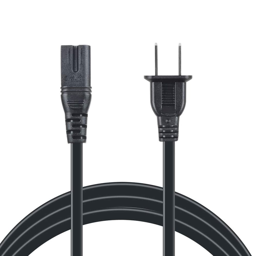 AC Power Cord Compatible with PS3 Slim PS2 PS1 Fat Xbox, 5ft Durable PVC Cable