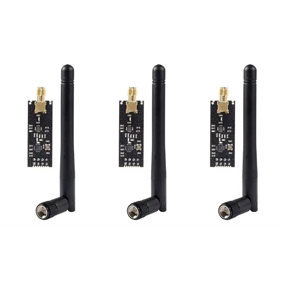 NRF24L01+PA+LNA Wireless Transceiver Transceiver Module 1100-Meter Long-Distance with Antenna 3Set