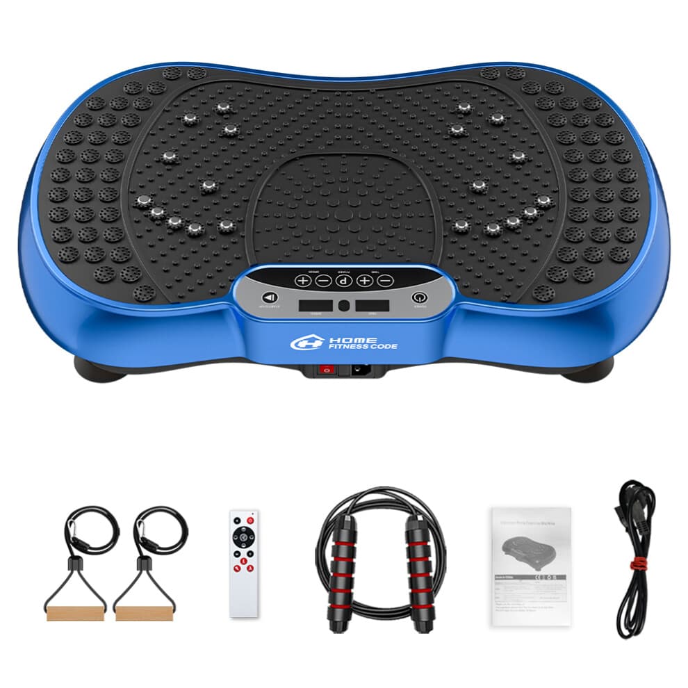 (Blue) Mini Vibration Plate Exercise Machine