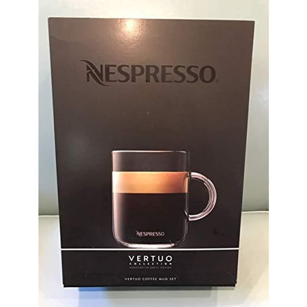 Nespresso Vertuo Coffee Mug Set (2 x 390 ml) incl. 2 Spoons Glass Cups