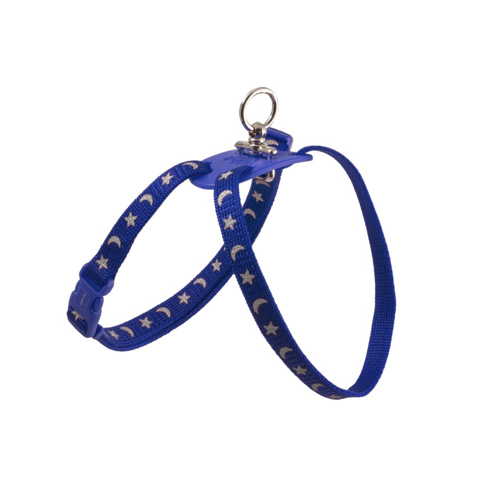Nylon Harness Figure 8 Moon & Stars Blue