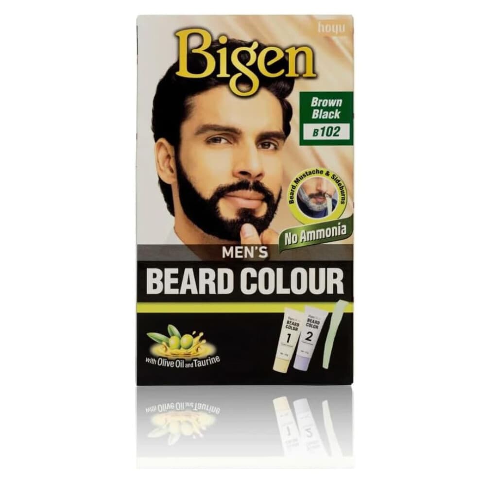 Bigen Mens Beard Colour Brown Black 102