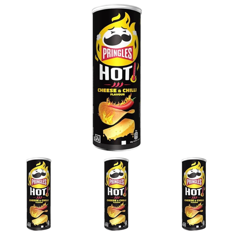 Pringles Hot Cheese and Chilli 160 g Pack of 4