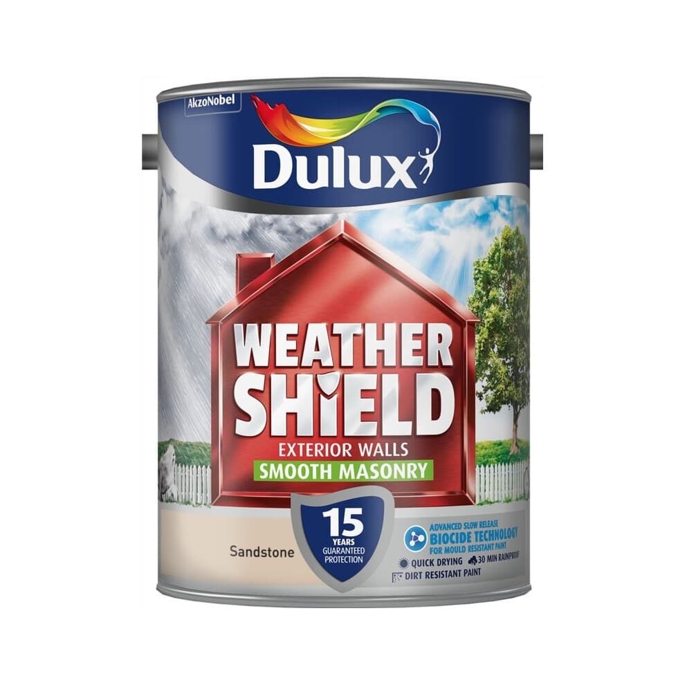 Dulux Weathershield Smooth Masonry Paint 5L Sandstone