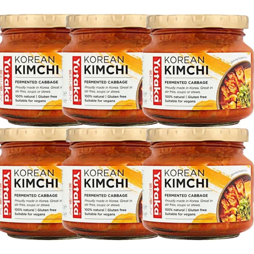 Yutaka Traditional Korean Kimchi 200g Pack of 6  Authentic Fermented Napa C