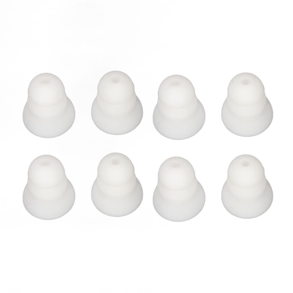 Soft Silicone 3-Layer Ear Tips 8-Pack for Comfortable Hearing Aids