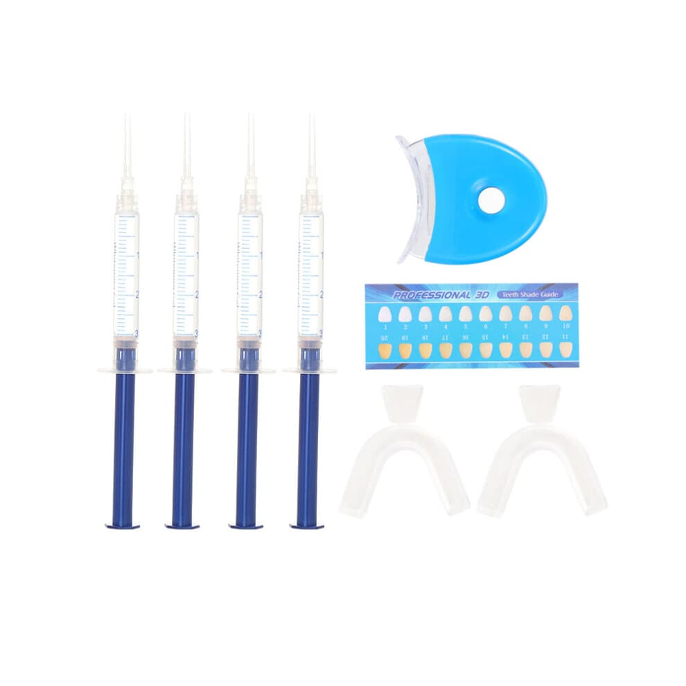 Carbamide Peroxide Teeth Whitening System With LED Light, Fast Acting Stain Removal, Universal Fit Mouth Tray For Sensitive Teeth, Dental Quality