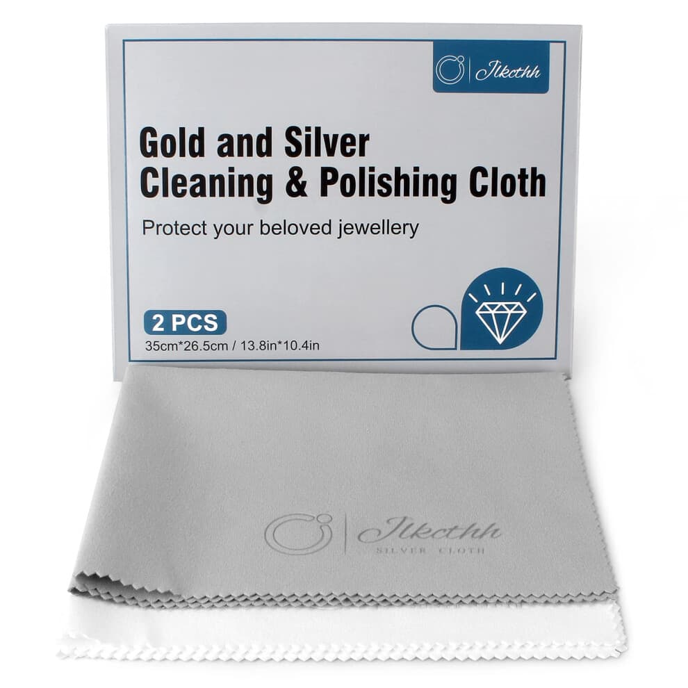 Jewelry Cleaning and Polishing Cloth Set, Silver Cleaning Cloth for Je